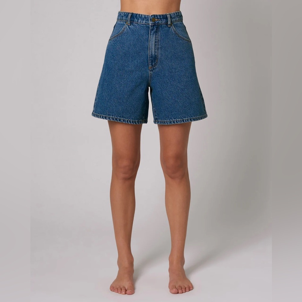 Rolla’s Super Mirage Pacific Short High Rise Loose Fit Vintage Blue Free People